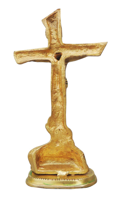 Brass Jesus & Cross Idol Statue 0.68Kg